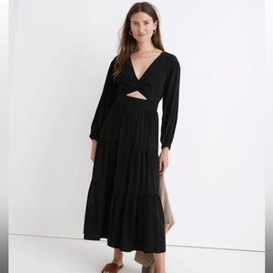 NWT madewell Lusterweave Cutout Midi Dress